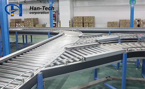 Inclined roller conveyor